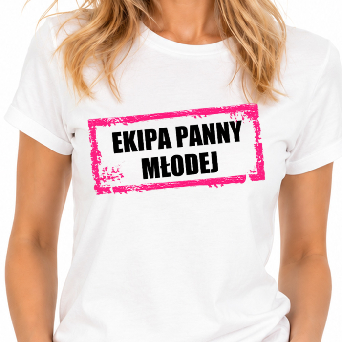 Koszulka na Wieczór Panieński EKIPA PANNY MŁODEJ Dla Druhen, Przyjaciółek