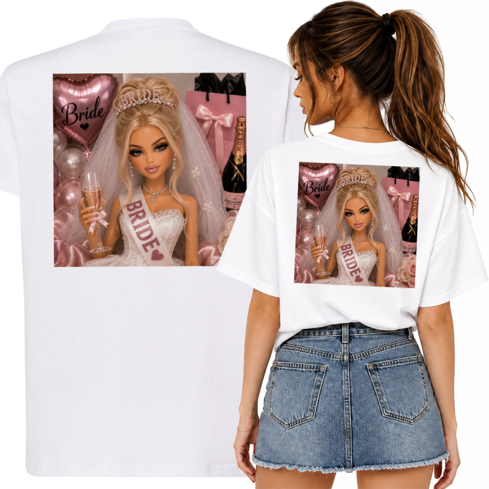 Koszulka dla Panny Młodej BRIDE na Wieczór Panieński DOLL LALKA
