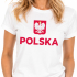 Damska Koszulka Patriotyczna - POLSKA Godło, Koszulka Na Mecz Marsz