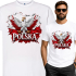 Koszulka Męska Patriotyczna - Polska Orzeł Mapa Godło Biały
