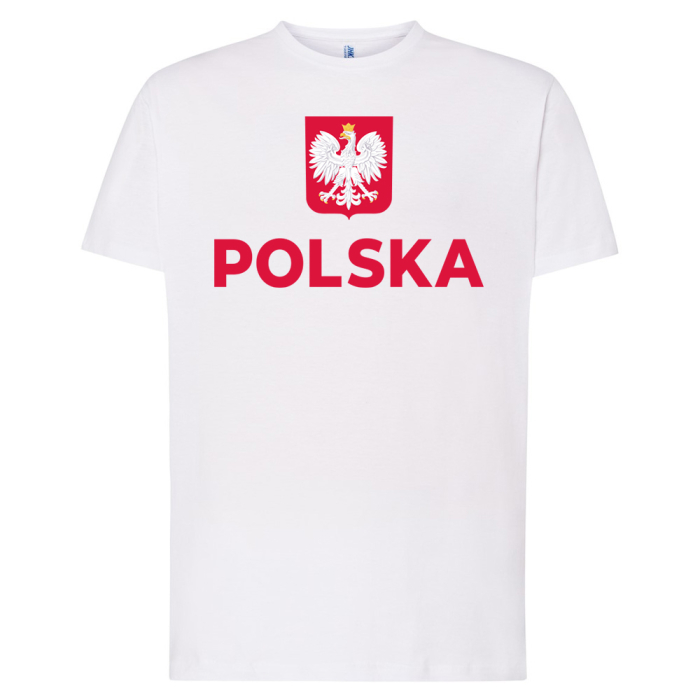 Męska Koszulka Patriotyczna – POLSKA Godło | Koszulka dla Kibica Reprezentacji Polski