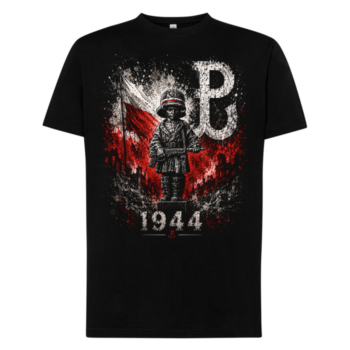 Męska Koszulka Patriotyczna –Mały Powstaniec 1944