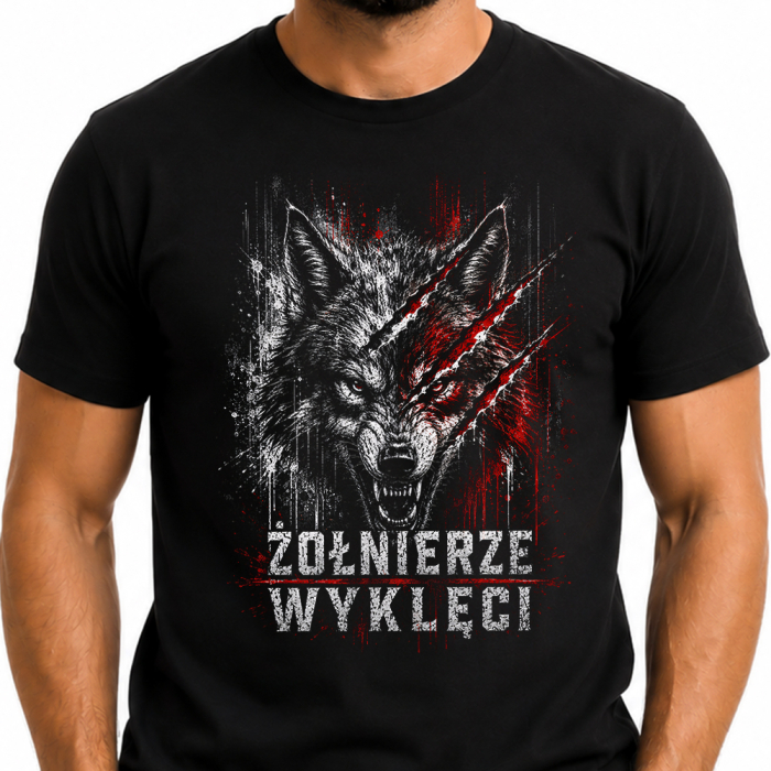 Męska Koszulka Patriotyczna – Żołnierze Wyklęci Wilk