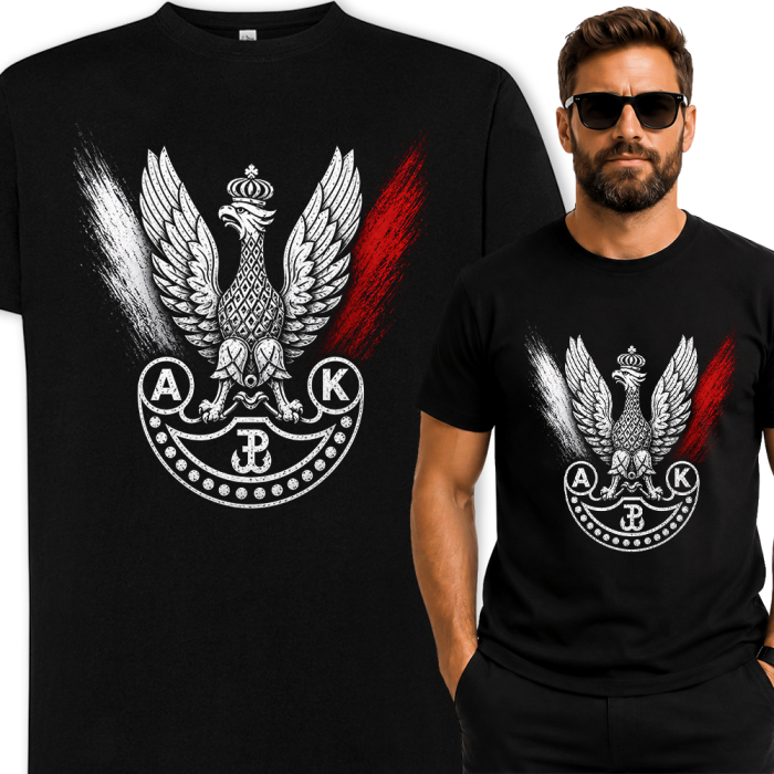 Męska Koszulka Patriotyczna – Armia Krajowa AK
