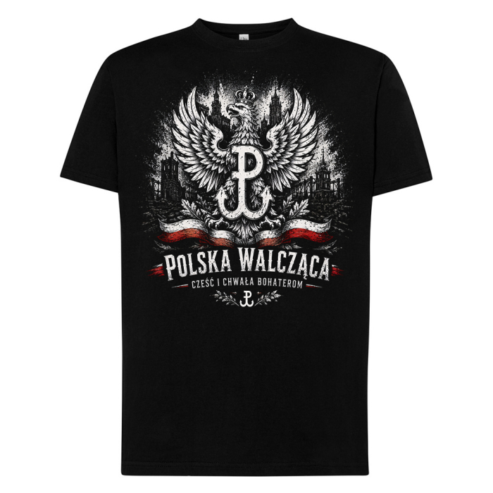 Męska Koszulka Patriotyczna – Polska Walcząca - Cześć i Chwała Bohaterom