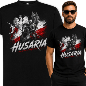 Męska Koszulka Patriotyczna - Husaria Husarz Polska