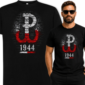 Męska Koszulka Patriotyczna - Polska Walcząca 1944 Symbol Powstania Warszawskiego