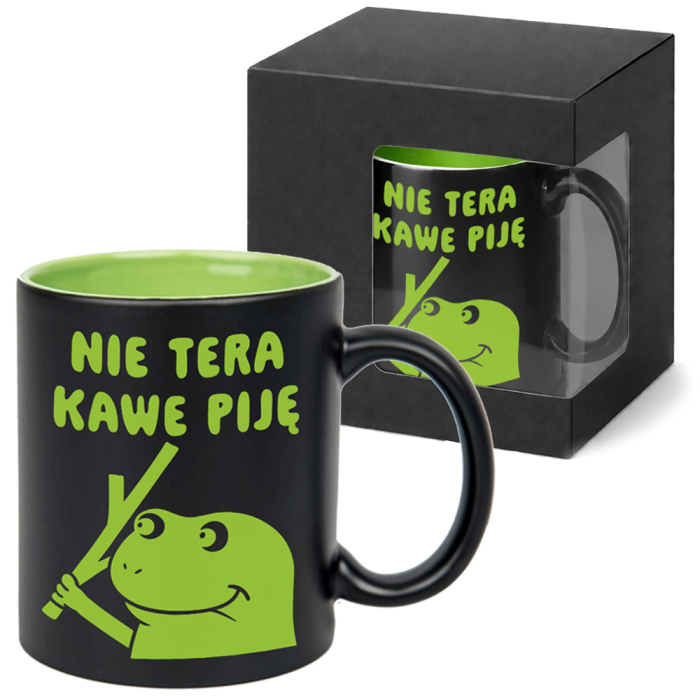 Kubek z Grawerem -NIE TERA KAWE PIJĘ- Śmieszny Prezent dla Niej i dla Niego