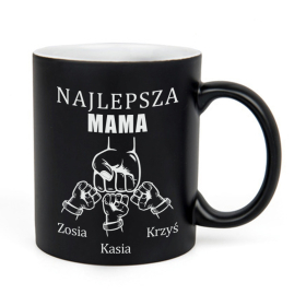 Kubek dla Mamy „Najlepsza Mama” + Rączki z imionami dzieci