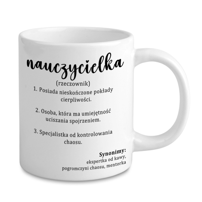Kubek „Nauczycielka” (Rzeczownik) Prezent dla Nauczycielki