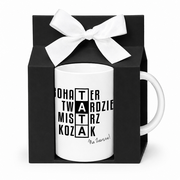 Kubek Dla Taty -  Krzyżówka Tata Kozak Mistrz Bohater Twardziel
