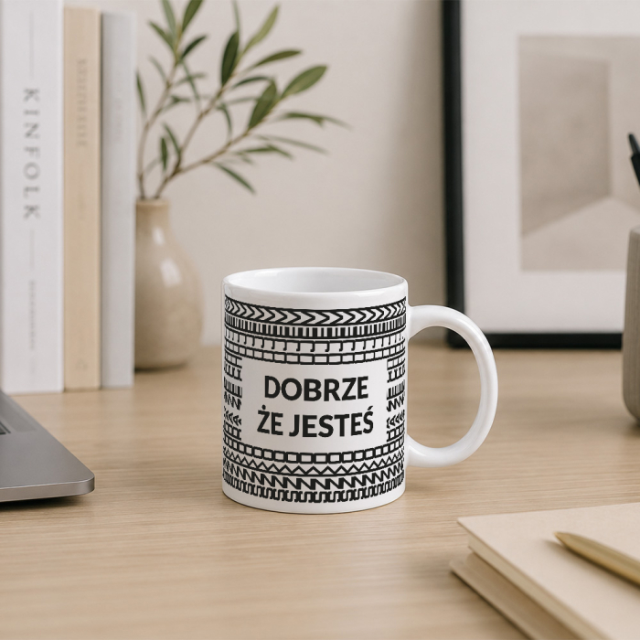 Kubek Dobrze, Że Jesteś – Szkoda, Że Chujem - Kubek z Ukrytym Napisem