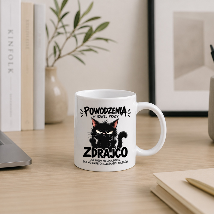 Kubek „Powodzenia w Nowej Pracy Zdrajco - Na Prezent Na Odejście z pracy
