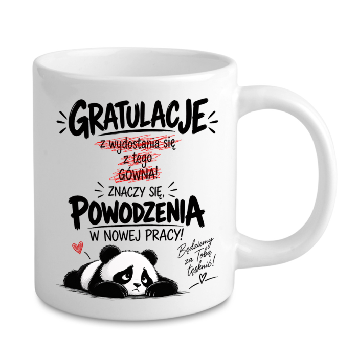 Kubek Na Odejście z Pracy - Gratulacje - Powodzenia W Nowej Pracy
