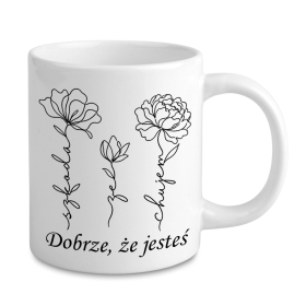 Kubek z ukrytym napisem - Dobre Że Jesteś Szkoda Że Chujem